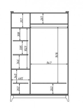 Шкаф для одежды Сабрина (ММ-302-01/03Б) в Красноуральске - krasnouralsk.ok-mebel.com | фото 2