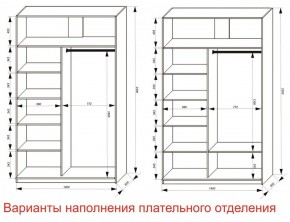 Шкаф-купе 1400 серии SOFT D6+D6+B2+PL3 (2 ящика+2штанги) профиль «Капучино» в Красноуральске - krasnouralsk.ok-mebel.com | фото 7