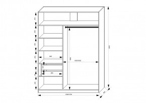 Шкаф-купе 1500 серии NEW CLASSIC K3+K3+B2+PL1 (2 ящика+1 штанга) профиль «Капучино» в Красноуральске - krasnouralsk.ok-mebel.com | фото 3