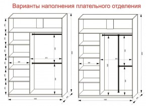 Шкаф-купе 1600 серии SOFT D6+D6+B2+PL3 (2 ящика+2штанги) профиль «Капучино» в Красноуральске - krasnouralsk.ok-mebel.com | фото 7