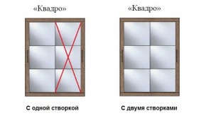 Шкаф-купе №19 Серия 3 Квадро (1500) Ясень Анкор светлый в Красноуральске - krasnouralsk.ok-mebel.com | фото 3