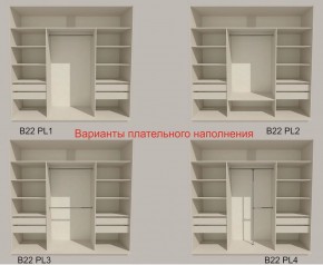 Шкаф-купе 2100 серии SOFT D7+D3+D3+B22+PL4 (по 2 ящика лев/прав+2штанги) профиль «Капучино» в Красноуральске - krasnouralsk.ok-mebel.com | фото 6