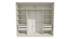 Шкаф-купе 2150 серии NEW CLASSIC K4+K4+K4+B22+PL4(по 2 ящика лев/прав+F обр.штанга) профиль «Капучино» в Красноуральске - krasnouralsk.ok-mebel.com | фото 2