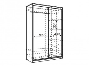 Шкаф-купе Рене 1500 вариант 1 (ЛДСП/ЛДСП) в Красноуральске - krasnouralsk.ok-mebel.com | фото 4