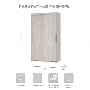 Шкаф-купе ШКК-11 (ясень белый) в Красноуральске - krasnouralsk.ok-mebel.com | фото 7