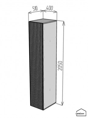 Шкаф Linnea MHR-1-3 2050х400х510 (Белый-М 11.1.2) в Красноуральске - krasnouralsk.ok-mebel.com | фото 2