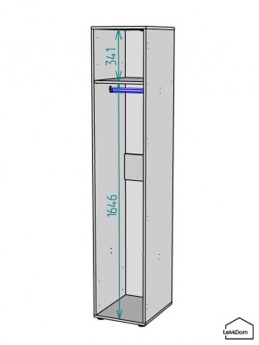Шкаф Linnea MHR-1PO 2050х400х510 (Белый-М 11.1.2) в Красноуральске - krasnouralsk.ok-mebel.com | фото 3