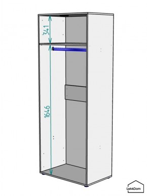 Шкаф Linnea MHR-2 2050х800х510 (Белый-М 11.1.2) в Красноуральске - krasnouralsk.ok-mebel.com | фото 3