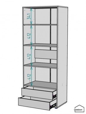 Шкаф Linnea MHR-2-4 2050х800х510 (ДВ-М 11.1.25) в Красноуральске - krasnouralsk.ok-mebel.com | фото 3