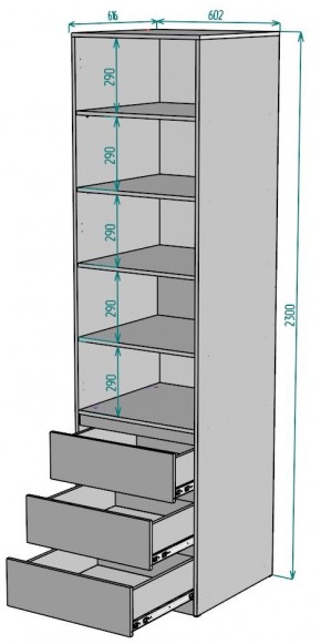 Шкаф Мальта H158 в Красноуральске - krasnouralsk.ok-mebel.com | фото 2