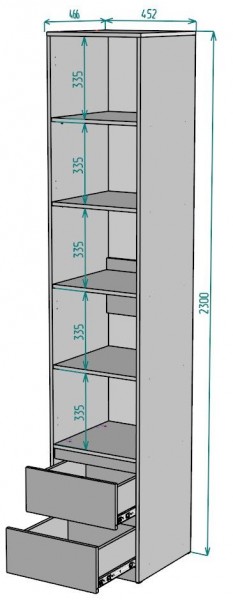 Шкаф Мальта H166 в Красноуральске - krasnouralsk.ok-mebel.com | фото 2