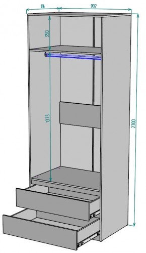 Шкаф Мальта H186 в Красноуральске - krasnouralsk.ok-mebel.com | фото 2