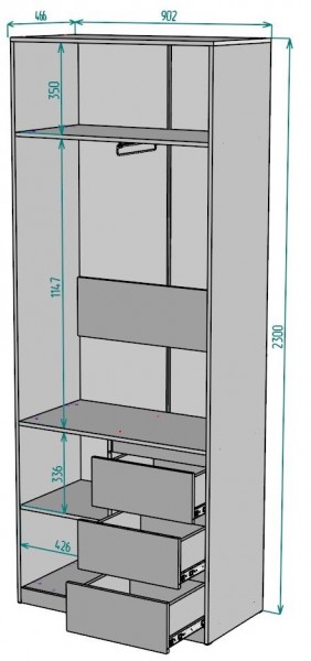 Шкаф Мальта H188 в Красноуральске - krasnouralsk.ok-mebel.com | фото 2