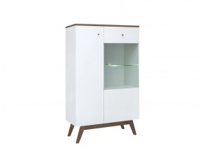 Шкаф REG1D1W с подсветкой (МС Хеда) белый в Красноуральске - krasnouralsk.ok-mebel.com | фото