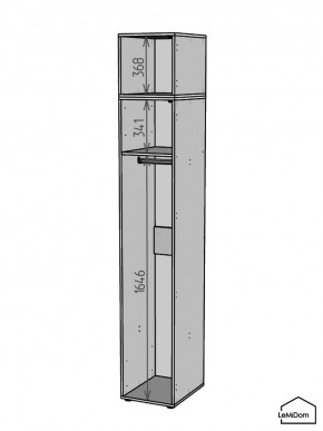 Шкаф с антресолью Linnea MHR-1A-1 2450х400х510 (Белый-М 11.1.2) в Красноуральске - krasnouralsk.ok-mebel.com | фото 3