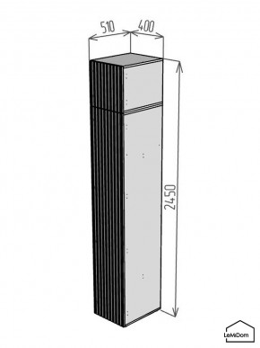 Шкаф с антресолью Linnea MHR-1A-3 2450х400х510 (Белый-М 11.1.1) в Красноуральске - krasnouralsk.ok-mebel.com | фото 2