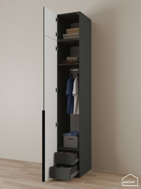 Шкаф с антресолью Linnea MHR-1A-3 2450х400х510 (Графит-М 11.1.25) в Красноуральске - krasnouralsk.ok-mebel.com | фото 5