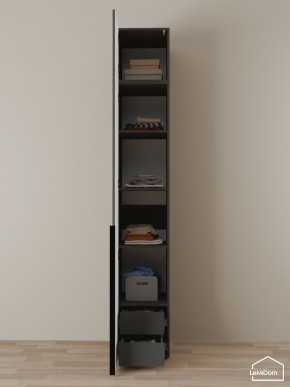 Шкаф с антресолью Linnea MHR-1A-4 2450х400х510 (Графит-М 11.1.25) в Красноуральске - krasnouralsk.ok-mebel.com | фото 4