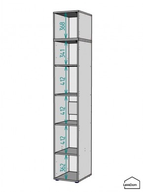 Шкаф с антресолью Linnea MHR-1POA-2 2450х400х510 (Белый-М 11.1.2) в Красноуральске - krasnouralsk.ok-mebel.com | фото 3
