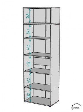 Шкаф с антресолью Linnea MHR-2A-2 2450х800х510 (ДВ-М 11.1.25) в Красноуральске - krasnouralsk.ok-mebel.com | фото 3