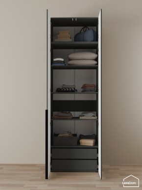 Шкаф с антресолью Linnea MHR-2A-3 2450х800х510 (Графит-М 11.1.25) в Красноуральске - krasnouralsk.ok-mebel.com | фото 5