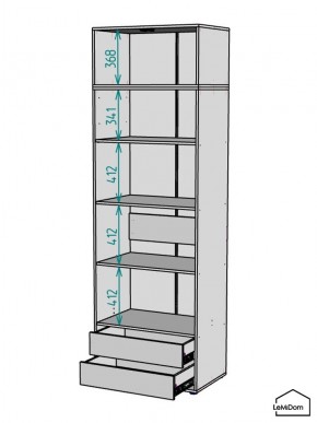 Шкаф с антресолью Linnea MHR-2A-4 2450х800х510 (Белый-М 11.1.1) в Красноуральске - krasnouralsk.ok-mebel.com | фото 3