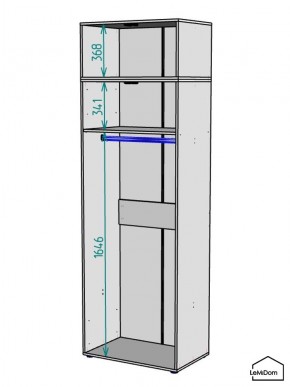 Шкаф с антресолью Linnea MHR-2POA-1 2450х800х510 (Белый-М 11.1.1) в Красноуральске - krasnouralsk.ok-mebel.com | фото 3