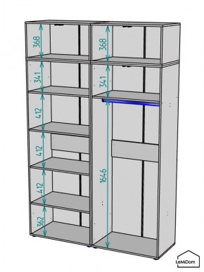 Шкаф с антресолью Linnea MHR-4A-1 2450х1600х510 (ДВ-М 11.1.25) в Красноуральске - krasnouralsk.ok-mebel.com | фото 3