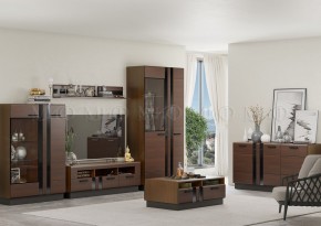 МАГНОЛИЯ Шкаф-стекло высокий (Дерево/орех) в Красноуральске - krasnouralsk.ok-mebel.com | фото 3