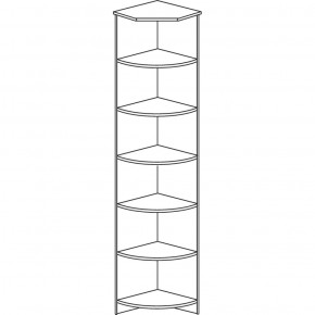 Шкаф угловой открытый №607 Инна Денвер темный в Красноуральске - krasnouralsk.ok-mebel.com | фото 2