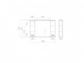 Шкаф-зеркало Cube 100 Эл. Домино (DC5013HZ) в Красноуральске - krasnouralsk.ok-mebel.com | фото 2