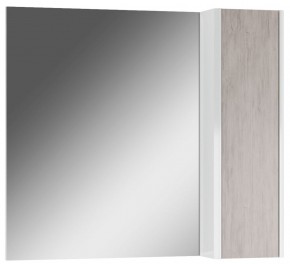 Шкаф-зеркало Uno 80 Дуб серый левый/правый Домино (DU1504HZ) в Красноуральске - krasnouralsk.ok-mebel.com | фото 1