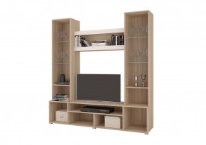 Стенка АНТАЛИЯ 2 (Сонома/Белый софт) в Красноуральске - krasnouralsk.ok-mebel.com | фото 2