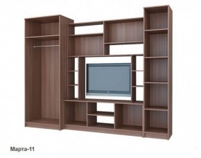 Стенка Марта 11 (Венге/Беленый дуб) в Красноуральске - krasnouralsk.ok-mebel.com | фото 4