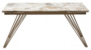 Стол ACERRA NEW 160 GLOSS GRAND JADE SOLID CERAMIC/ каркас цвета шампань, ®DISAUR в Красноуральске - krasnouralsk.ok-mebel.com | фото 12