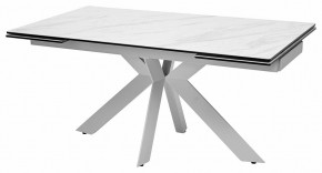Стол BELLUNO 160 MARBLES KL-99 Белый мрамор матовый, итальянская керамика/ белый каркас, ®DISAUR в Красноуральске - krasnouralsk.ok-mebel.com | фото 2