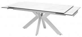 Стол BELLUNO 160 MARBLES KL-99 Белый мрамор матовый, итальянская керамика/ белый каркас, ®DISAUR в Красноуральске - krasnouralsk.ok-mebel.com | фото 5