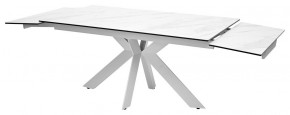 Стол BELLUNO 160 MARBLES KL-99 Белый мрамор матовый, итальянская керамика/ белый каркас, ®DISAUR в Красноуральске - krasnouralsk.ok-mebel.com | фото 7