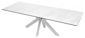 Стол BELLUNO 160 MARBLES KL-99 Белый мрамор матовый, итальянская керамика/ белый каркас, ®DISAUR в Красноуральске - krasnouralsk.ok-mebel.com | фото 8