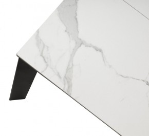 Стол CORNER 120 HIGH GLOSS STATUARIO керамика, стекло/ черный каркас, ®DISAUR в Красноуральске - krasnouralsk.ok-mebel.com | фото 8