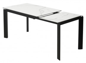 Стол CORNER 120 MATTE STATUARIO Белый мрамор матовый керамика, стекло/ черный каркас, ®DISAUR в Красноуральске - krasnouralsk.ok-mebel.com | фото 4