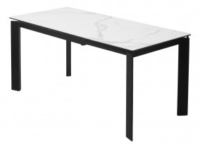Стол CORNER 120 MATTE STATUARIO Белый мрамор матовый керамика, стекло/ черный каркас, ®DISAUR в Красноуральске - krasnouralsk.ok-mebel.com | фото 5
