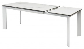Стол CREMONA 140 HIGH GLOSS STATUARIO Белый мрамор глянцевый, керамика/ белый каркас, ®DISAUR в Красноуральске - krasnouralsk.ok-mebel.com | фото 8