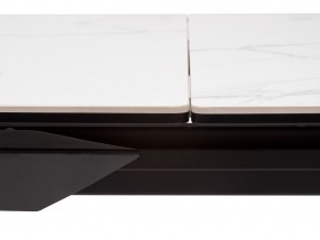 Стол CREMONA 140 HIGH GLOSS STATUARIO Белый мрамор глянцевый, керамика/ черный каркас, ®DISAUR в Красноуральске - krasnouralsk.ok-mebel.com | фото 5