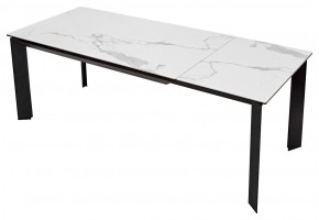 Стол CREMONA 140 MATTE STATUARIO Белый мрамор матовый, керамика/ черный каркас, ®DISAUR в Красноуральске - krasnouralsk.ok-mebel.com | фото 2