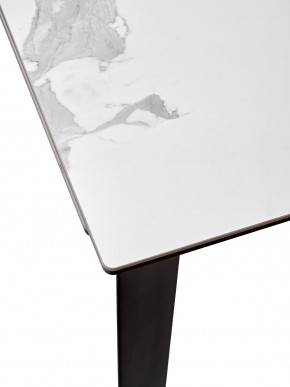 Стол CREMONA 140 MATTE STATUARIO Белый мрамор матовый, керамика/ черный каркас, ®DISAUR в Красноуральске - krasnouralsk.ok-mebel.com | фото 3