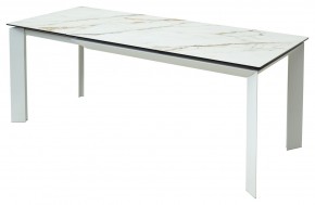 Стол CREMONA 160 KL-188 Контрастный мрамор / белый каркас, ®DISAUR в Красноуральске - krasnouralsk.ok-mebel.com | фото 3