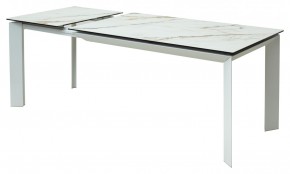 Стол CREMONA 160 KL-188 Контрастный мрамор / белый каркас, ®DISAUR в Красноуральске - krasnouralsk.ok-mebel.com | фото 6