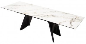 Стол IVAR 180 MARBLES KL-188 Контрастный мрамор, итальянская керамика, ®DISAUR в Красноуральске - krasnouralsk.ok-mebel.com | фото 5
