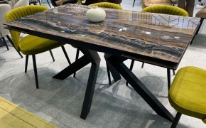 Стол Кентукки 3 140 ЯШМА, стекло / ЧЕРНЫЙ, М-City в Красноуральске - krasnouralsk.ok-mebel.com | фото 7